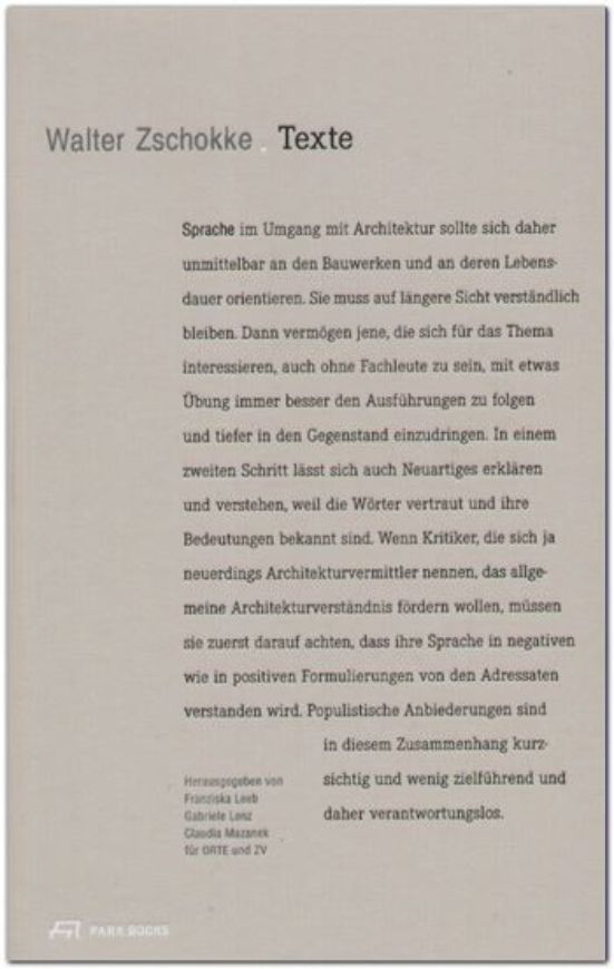 Walter Zschokke - Texte