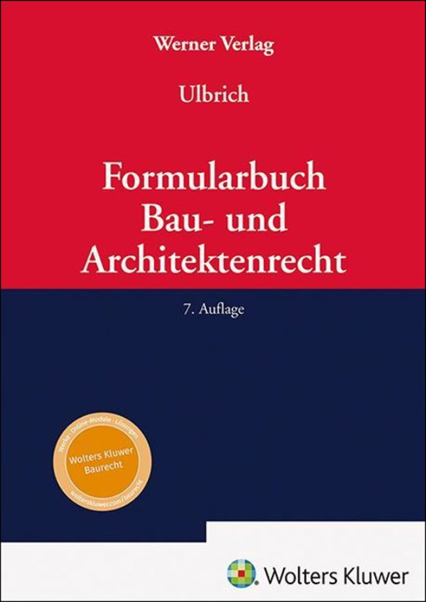 Formularbuch Bau- und Architektenrecht