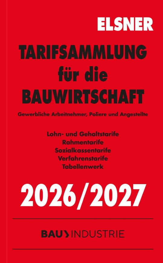 Tarifsammlung für die Bauwirtschaft 2026/2027  inkl. EBOOK